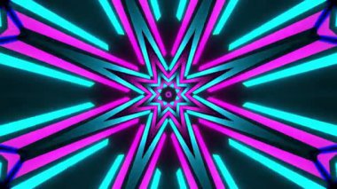 Psychedelic Kaleidoscope Burst Symmetric kaleidoscope shapes bursting and morphing with vibrant colors on beatfriendly loops