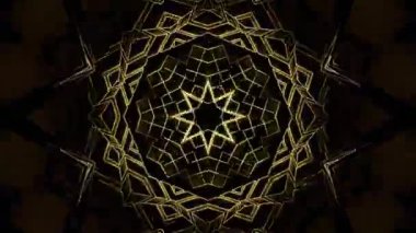 Psikedelik Kaleydoskop Patlaması simetrik kaleydoskop şekilleri patlıyor ve canlı renklerle beatendly döngülerde şekil değiştiriyor