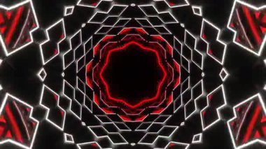 Psikedelik Kaleydoskop Patlaması simetrik kaleydoskop şekilleri patlıyor ve canlı renklerle beatendly döngülerde şekil değiştiriyor