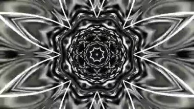 Psikedelik Kaleydoskop Patlaması simetrik kaleydoskop şekilleri patlıyor ve canlı renklerle beatendly döngülerde şekil değiştiriyor