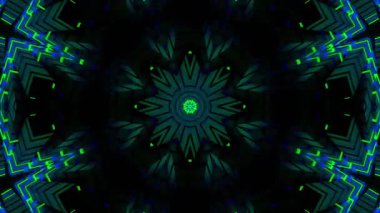 Psychedelic Kaleidoscope Burst Symmetric kaleidoscope shapes bursting and morphing with vibrant colors on beatfriendly loops