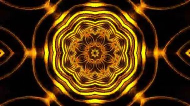 Psikedelik Kaleydoskop Patlaması simetrik kaleydoskop şekilleri patlıyor ve canlı renklerle beatendly döngülerde şekil değiştiriyor