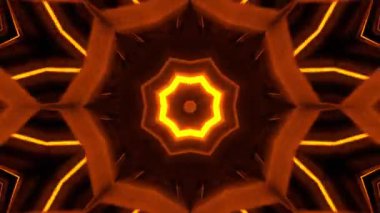 Psikedelik Kaleydoskop Patlaması simetrik kaleydoskop şekilleri patlıyor ve canlı renklerle beatendly döngülerde şekil değiştiriyor