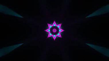 Psychedelic Kaleidoscope Burst Symmetric kaleidoscope shapes bursting and morphing with vibrant colors on beatfriendly loops