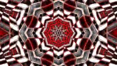 Psikedelik Kaleydoskop Patlaması simetrik kaleydoskop şekilleri patlıyor ve canlı renklerle beatendly döngülerde şekil değiştiriyor