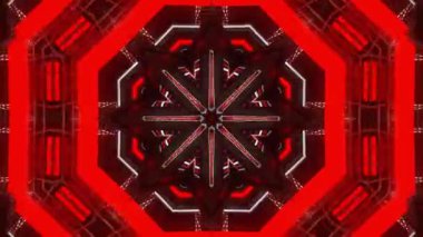 Psikedelik Kaleydoskop Patlaması simetrik kaleydoskop şekilleri patlıyor ve canlı renklerle beatendly döngülerde şekil değiştiriyor