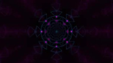 Psikedelik Kaleydoskop Patlaması simetrik kaleydoskop şekilleri patlıyor ve canlı renklerle beatendly döngülerde şekil değiştiriyor
