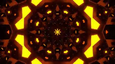 Psikedelik Kaleydoskop Patlaması simetrik kaleydoskop şekilleri patlıyor ve canlı renklerle beatendly döngülerde şekil değiştiriyor