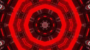 Psikedelik Kaleydoskop Patlaması simetrik kaleydoskop şekilleri patlıyor ve canlı renklerle beatendly döngülerde şekil değiştiriyor