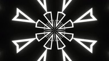 Psikedelik Kaleydoskop Patlaması simetrik kaleydoskop şekilleri patlıyor ve canlı renklerle beatendly döngülerde şekil değiştiriyor