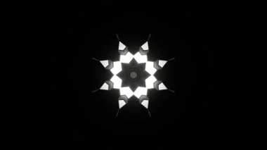 Psychedelic Kaleidoscope Burst Symmetric kaleidoscope shapes bursting and morphing with vibrant colors on beatfriendly loops