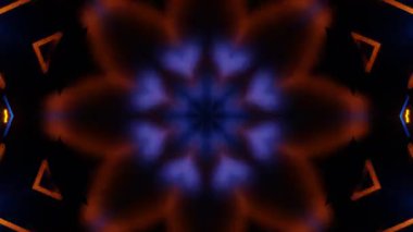 Psikedelik Kaleydoskop Patlaması simetrik kaleydoskop şekilleri patlıyor ve canlı renklerle beatendly döngülerde şekil değiştiriyor