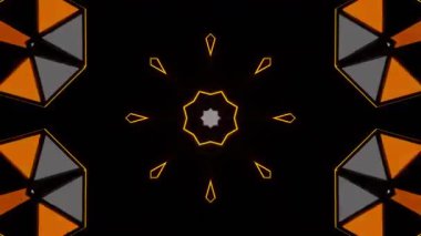 Psikedelik Kaleydoskop Patlaması simetrik kaleydoskop şekilleri patlıyor ve canlı renklerle beatendly döngülerde şekil değiştiriyor
