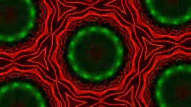 Psikedelik Kaleydoskop Patlaması simetrik kaleydoskop şekilleri patlıyor ve canlı renklerle beatendly döngülerde şekil değiştiriyor