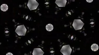 Psikedelik Kaleydoskop Patlaması simetrik kaleydoskop şekilleri patlıyor ve canlı renklerle beatendly döngülerde şekil değiştiriyor