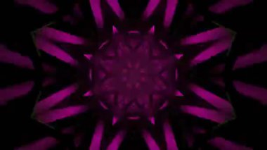 Psikedelik Kaleydoskop Patlaması simetrik kaleydoskop şekilleri patlıyor ve canlı renklerle beatendly döngülerde şekil değiştiriyor