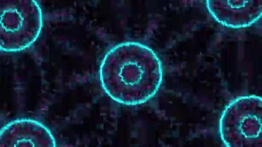 Psikedelik Kaleydoskop Patlaması simetrik kaleydoskop şekilleri patlıyor ve canlı renklerle beatendly döngülerde şekil değiştiriyor