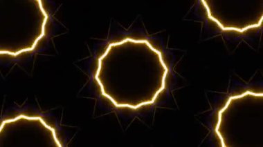 Psikedelik Kaleydoskop Patlaması simetrik kaleydoskop şekilleri patlıyor ve canlı renklerle beatendly döngülerde şekil değiştiriyor