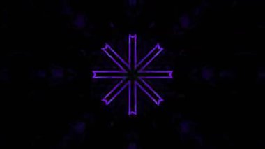 Psikedelik Kaleydoskop Patlaması simetrik kaleydoskop şekilleri patlıyor ve canlı renklerle beatendly döngülerde şekil değiştiriyor