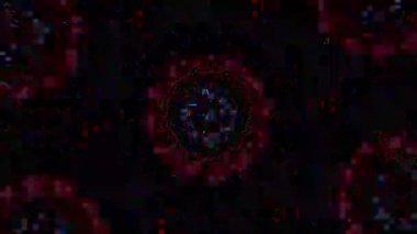 Psikedelik Kaleydoskop Patlaması simetrik kaleydoskop şekilleri patlıyor ve canlı renklerle beatendly döngülerde şekil değiştiriyor