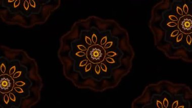 Psikedelik Kaleydoskop Patlaması simetrik kaleydoskop şekilleri patlıyor ve canlı renklerle beatendly döngülerde şekil değiştiriyor