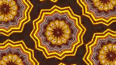 Psikedelik Kaleydoskop Patlaması simetrik kaleydoskop şekilleri patlıyor ve canlı renklerle beatendly döngülerde şekil değiştiriyor
