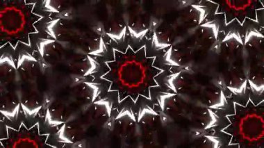 Psikedelik Kaleydoskop Patlaması simetrik kaleydoskop şekilleri patlıyor ve canlı renklerle beatendly döngülerde şekil değiştiriyor