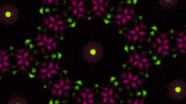 Psychedelic Kaleidoscope Burst Symmetric kaleidoscope shapes bursting and morphing with vibrant colors on beatfriendly loops