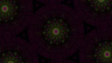 Psychedelic Kaleidoscope Burst Symmetric kaleidoscope shapes bursting and morphing with vibrant colors on beatfriendly loops