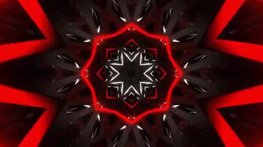 Psikedelik Kaleydoskop Patlaması simetrik kaleydoskop şekilleri patlıyor ve canlı renklerle beatendly döngülerde şekil değiştiriyor