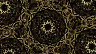 Psikedelik Kaleydoskop Patlaması simetrik kaleydoskop şekilleri patlıyor ve canlı renklerle beatendly döngülerde şekil değiştiriyor