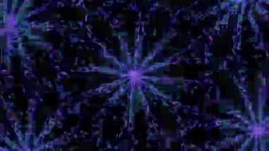 Psikedelik Kaleydoskop Patlaması simetrik kaleydoskop şekilleri patlıyor ve canlı renklerle beatendly döngülerde şekil değiştiriyor