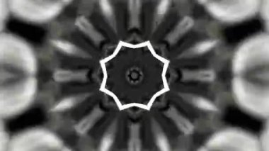 Psikedelik Kaleydoskop Patlaması simetrik kaleydoskop şekilleri patlıyor ve canlı renklerle beatendly döngülerde şekil değiştiriyor