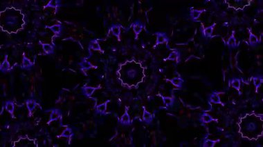 Psikedelik Kaleydoskop Patlaması simetrik kaleydoskop şekilleri patlıyor ve canlı renklerle beatendly döngülerde şekil değiştiriyor