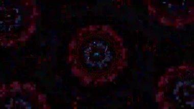 Psikedelik Kaleydoskop Patlaması simetrik kaleydoskop şekilleri patlıyor ve canlı renklerle beatendly döngülerde şekil değiştiriyor