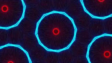 Psikedelik Kaleydoskop Patlaması simetrik kaleydoskop şekilleri patlıyor ve canlı renklerle beatendly döngülerde şekil değiştiriyor