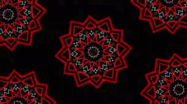 Psikedelik Kaleydoskop Patlaması simetrik kaleydoskop şekilleri patlıyor ve canlı renklerle beatendly döngülerde şekil değiştiriyor