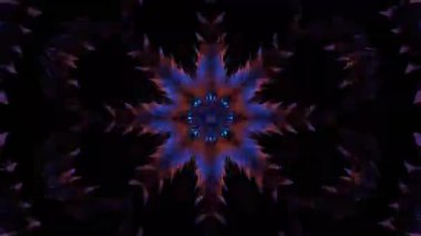 Psychedelic Kaleidoscope Burst Symmetric kaleidoscope shapes bursting and morphing with vibrant colors on beatfriendly loops