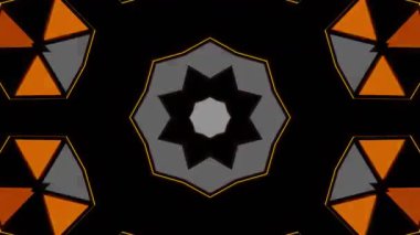 Psikedelik Kaleydoskop Patlaması simetrik kaleydoskop şekilleri patlıyor ve canlı renklerle beatendly döngülerde şekil değiştiriyor