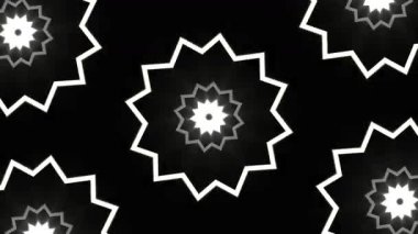 Psikedelik Kaleydoskop Patlaması simetrik kaleydoskop şekilleri patlıyor ve canlı renklerle beatendly döngülerde şekil değiştiriyor