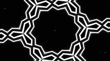 Psikedelik Kaleydoskop Patlaması simetrik kaleydoskop şekilleri patlıyor ve canlı renklerle beatendly döngülerde şekil değiştiriyor