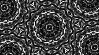 Psikedelik Kaleydoskop Patlaması simetrik kaleydoskop şekilleri patlıyor ve canlı renklerle beatendly döngülerde şekil değiştiriyor