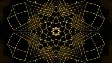 Psikedelik Kaleydoskop Patlaması simetrik kaleydoskop şekilleri patlıyor ve canlı renklerle beatendly döngülerde şekil değiştiriyor