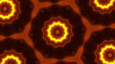 Psikedelik Kaleydoskop Patlaması simetrik kaleydoskop şekilleri patlıyor ve canlı renklerle beatendly döngülerde şekil değiştiriyor