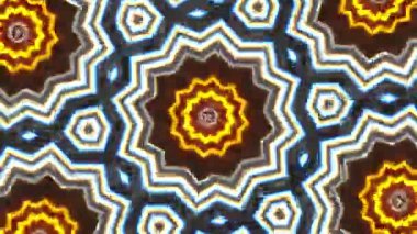 Psikedelik Kaleydoskop Patlaması simetrik kaleydoskop şekilleri patlıyor ve canlı renklerle beatendly döngülerde şekil değiştiriyor