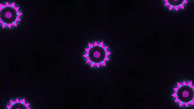 Psikedelik Kaleydoskop Patlaması simetrik kaleydoskop şekilleri patlıyor ve canlı renklerle beatendly döngülerde şekil değiştiriyor