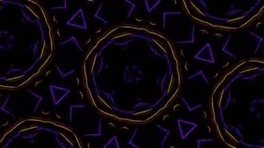 Psikedelik Kaleydoskop Patlaması simetrik kaleydoskop şekilleri patlıyor ve canlı renklerle beatendly döngülerde şekil değiştiriyor