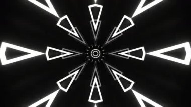 Psikedelik Kaleydoskop Patlaması simetrik kaleydoskop şekilleri patlıyor ve canlı renklerle beatendly döngülerde şekil değiştiriyor