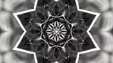 Psikedelik Kaleydoskop Patlaması simetrik kaleydoskop şekilleri patlıyor ve canlı renklerle beatendly döngülerde şekil değiştiriyor