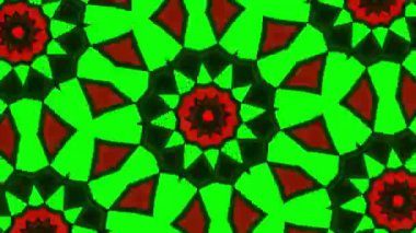 Psikedelik Kaleydoskop Patlaması simetrik kaleydoskop şekilleri patlıyor ve canlı renklerle beatendly döngülerde şekil değiştiriyor